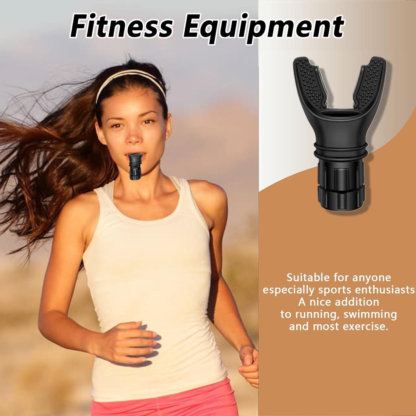 NHCDFA Oxyboost Breathing Device, Lungs Exercise Equipment, Breathing Exercise Machine Compact Pure Silicone Oxybreeze Lung Exerciser Device Ideal for All Easy to Clean (Black and White(4 Pcs))