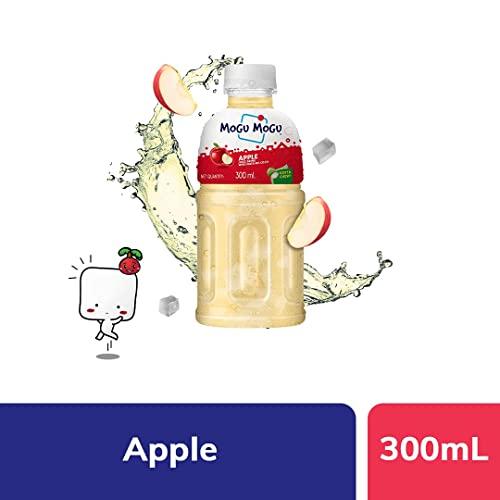 Mogu Mogu Mogu Mogu Apple Juice with 25% NATA De Coco | Energy Booster Drink | Full of Fruit Fibres | No Added Preservatives and Colours -300ml (Pack of 6)