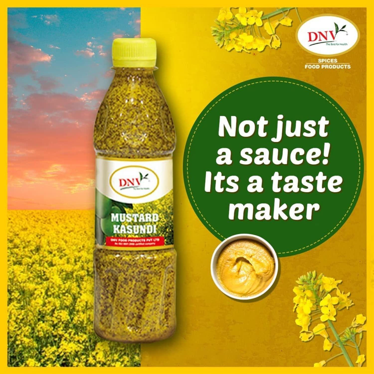 DNV DNV Natural Bengali Kasundi Mustard Sauce 1.4kg, 350g (Pack of 4)