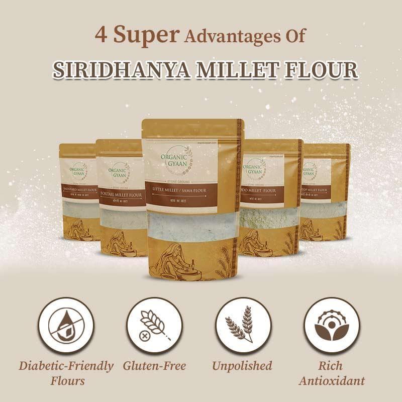 ORGANIC GYAAN Organic Gyaan Siridhanya Millet Flour/Atta/Activated Flour 4.5kg