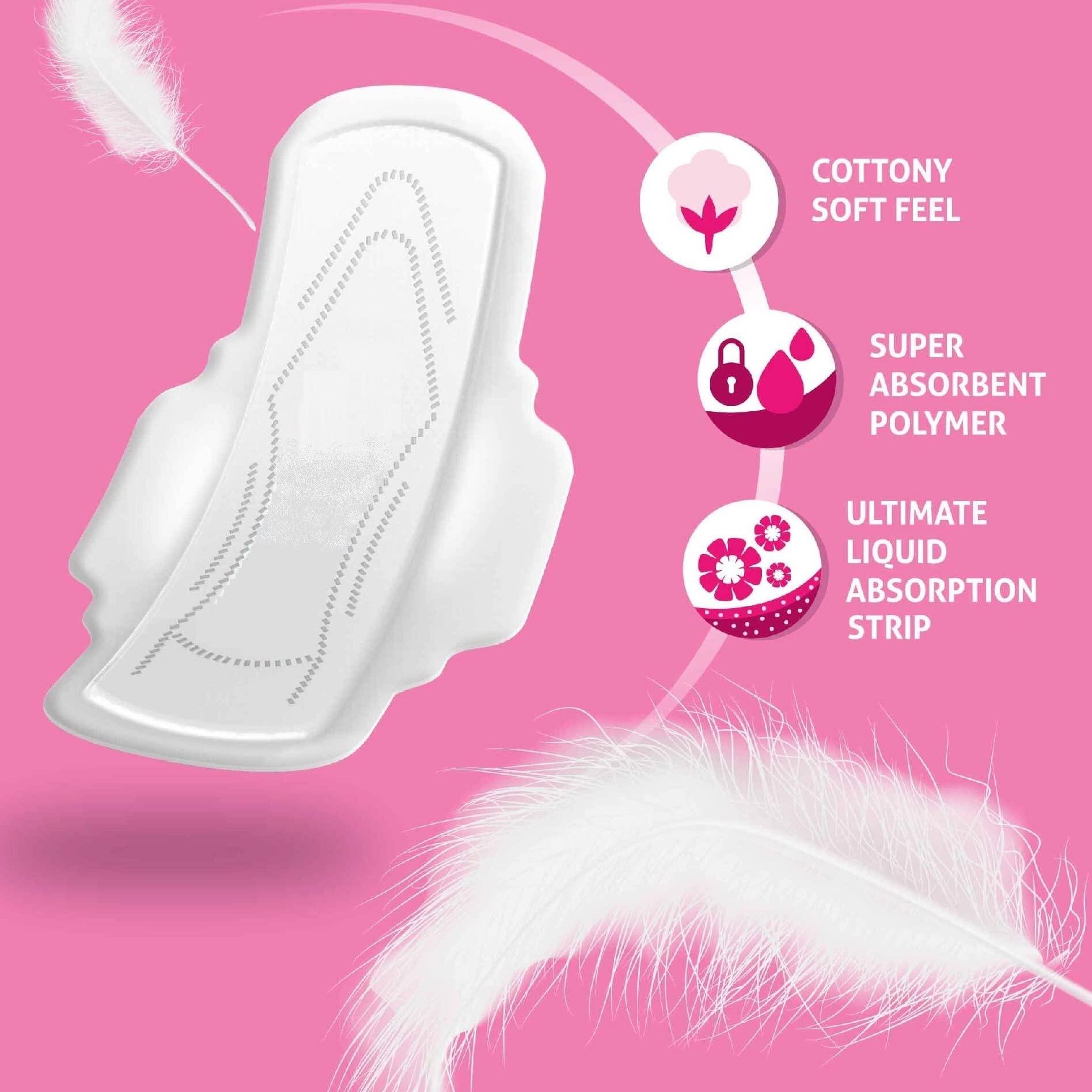 ERHETUS ERHETUS Biodegradable Bamboo Sanitary Pads for Women, Pure Organic Cotton Base Sanitary Napkins | Chemical & Fragrance Free, Soft, Ultra-thin, High Absorbent - 92 Pads (XL, 290mm, Pack of 4 * 23 pad)