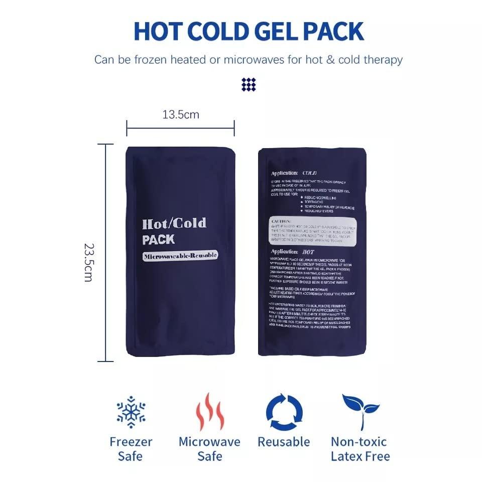 MobFest MobFest® Reusable Hot Cold Gel Pack Cold Compress Ice Pack Sports Injury Cooling Frozen Heat Thermal Pad for Pain Relief, Medium Size, Pack of 1