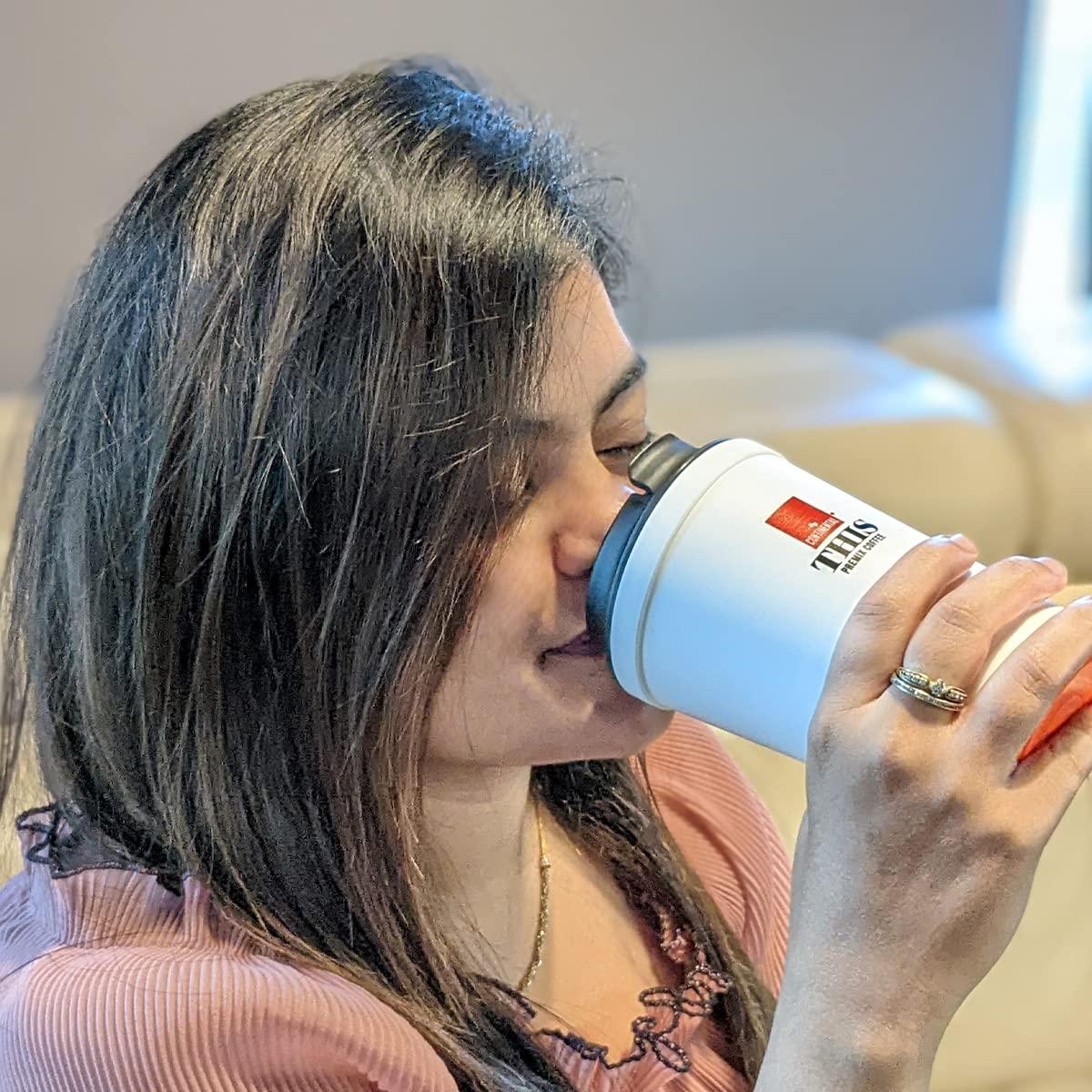 Continental This Continental This Suction Mug | Spill-Proof | Travel Friendly | Free Cappuccino (Box of 6 Sachets)