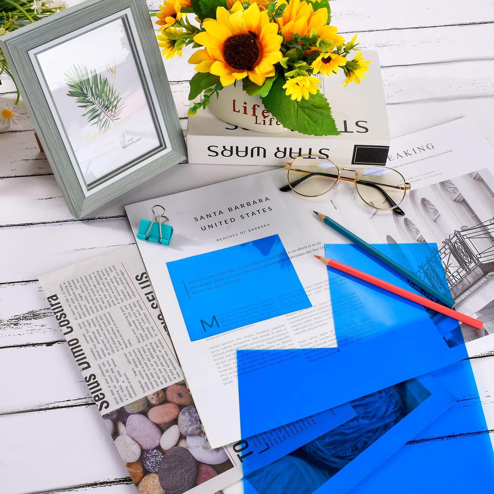 HFXXAD HFXXAD 10 Colored Overlays for Dyslexia, Excellent Reading Tools for Dyslexia, Irlen\'s Syndrome, ADHD and to Reduce Visual Stress (11.6IN x 8.5IN)