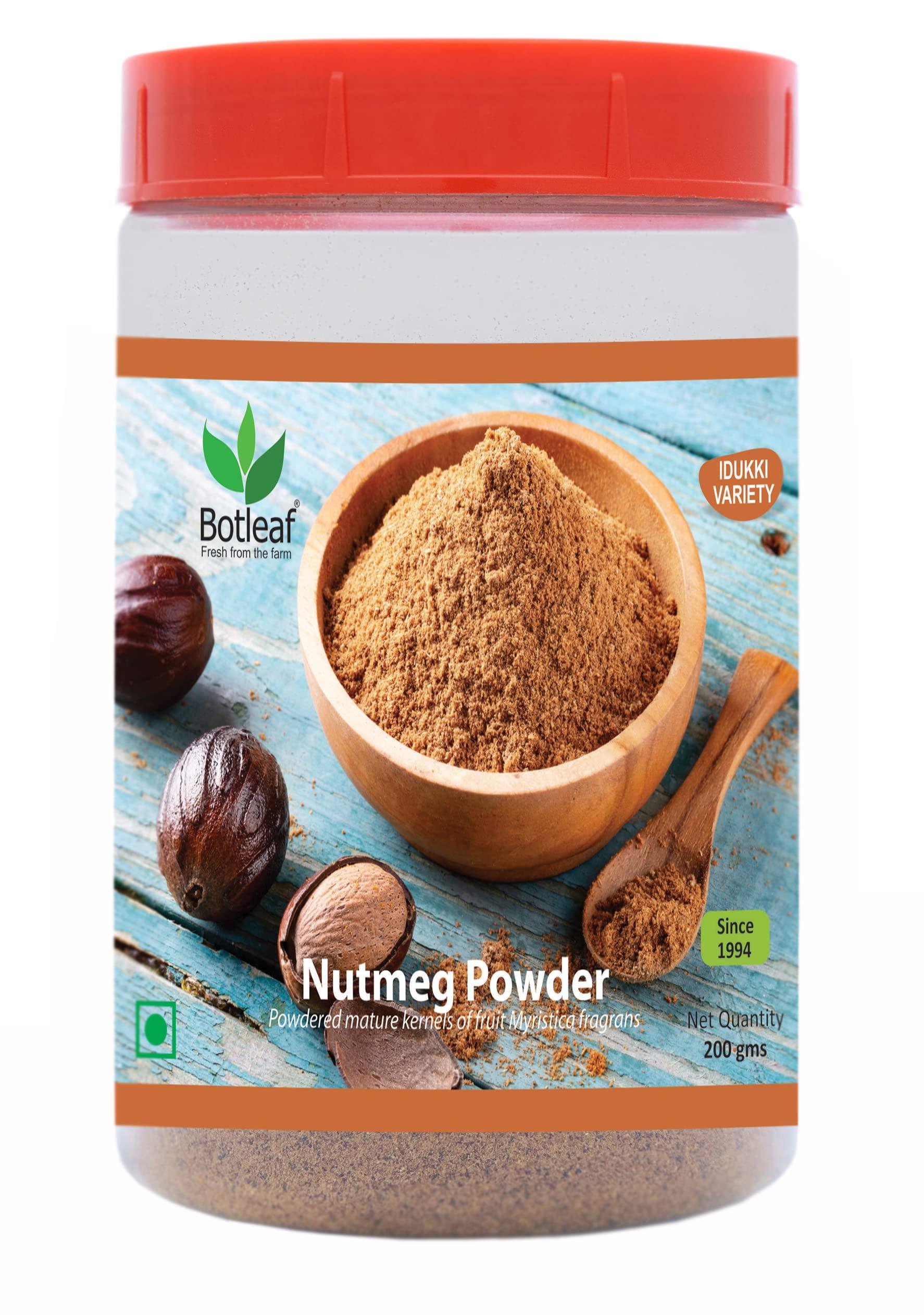 BOTLEAF BOTLEAF Nutmeg Powder 200 GMS Idukki variety Derived from mature kernels of Nutmeg from our farm Kerala Origin Jaiphal Jaifal 200gm