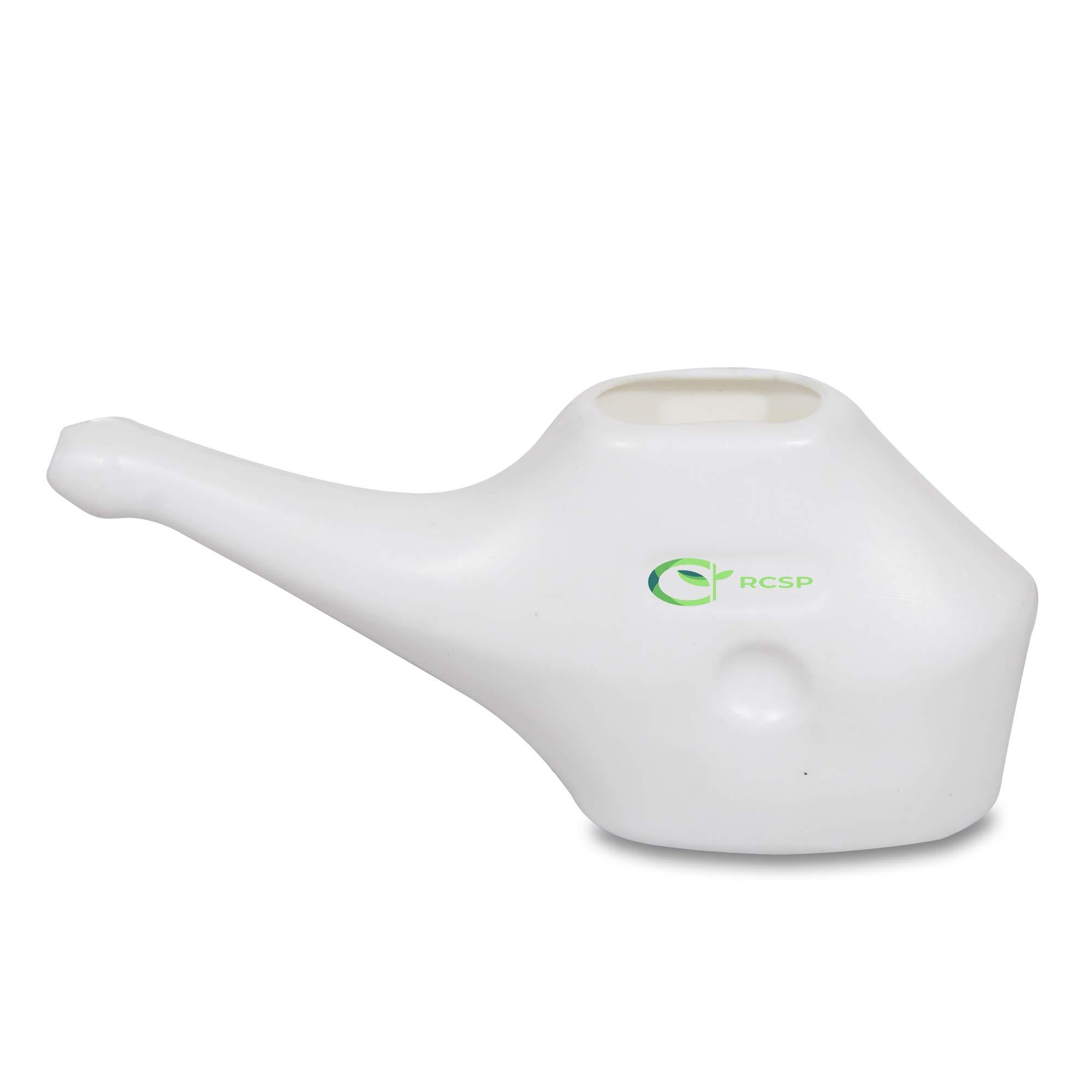 RCSP RCSP neti pot jal plastic bottle flate for Sinus YOGA (MILKY WHITE)