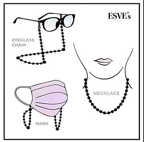 FEMEO FEMEO excellent looking Face Mask Glass Beaded Lanyards With Box Mask Necklace Holders Eyeglass Beaded Chains Stylish Mask Lanyard Anti-Lost Strap for Women Men Kids 23 inch (SET OF 3)