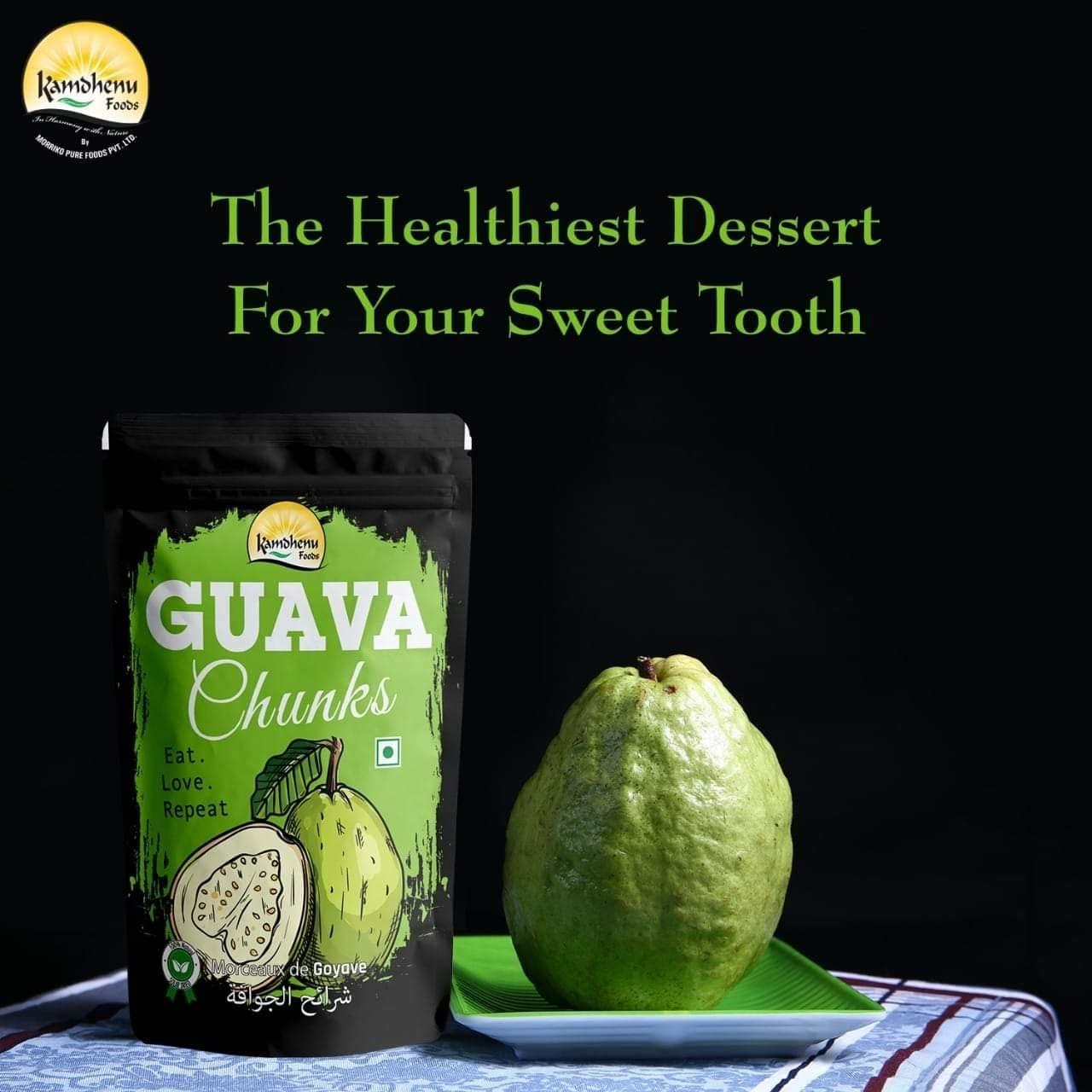 Kamdhenu Foods Kamdhenu Foods Dried Fruit Guava Chunks Healthy Candy | Snacks, Pack of 2 | 100gm Each