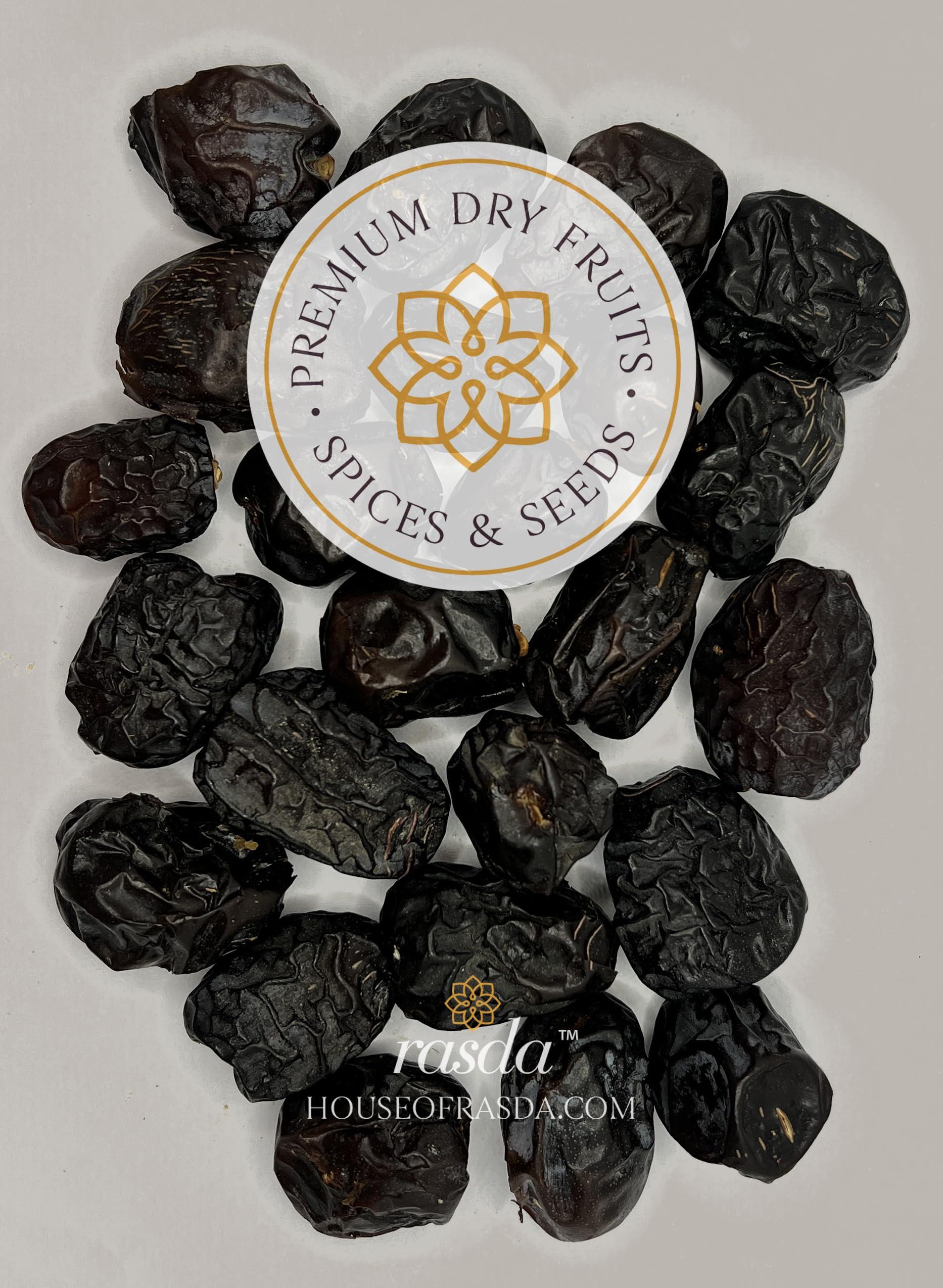 Rasda Rasda Ajwa Premium Saudi Dates 250g, 1 Pack, Khajur, Khajoor, Natural Nutritious Sweetener, Gourmet, Black, Biodegradable Packaging