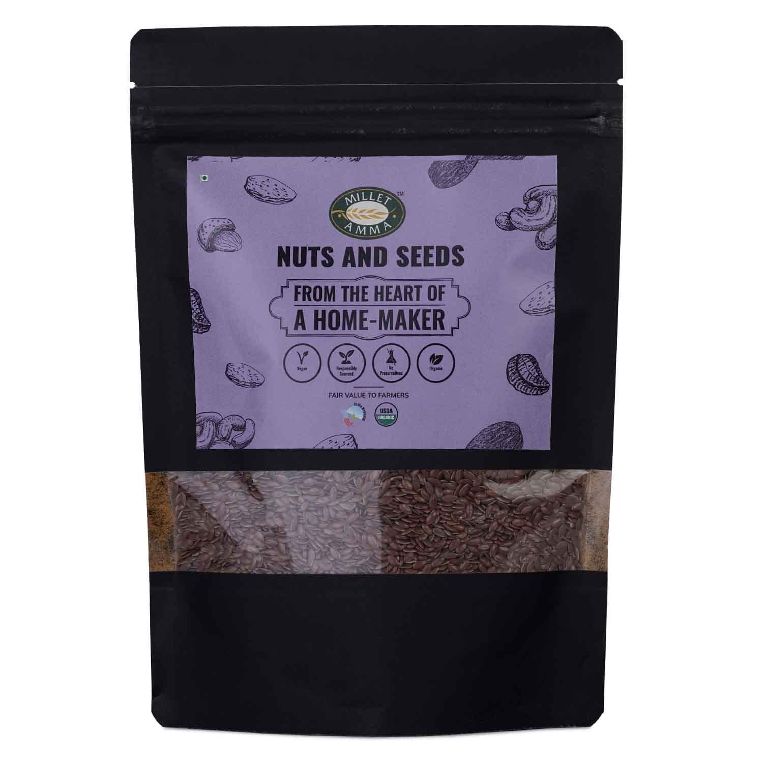 MILLET AMMA Millet Amma Organic Garden Cress Seeds - Pack Of 3 (100g each), Aliv Seeds, Haleem Seeds, Rich In Vitamins, Healthy And Organic Foods, Gluten Free, Vegan, Nutrient Rich, Healthy Living