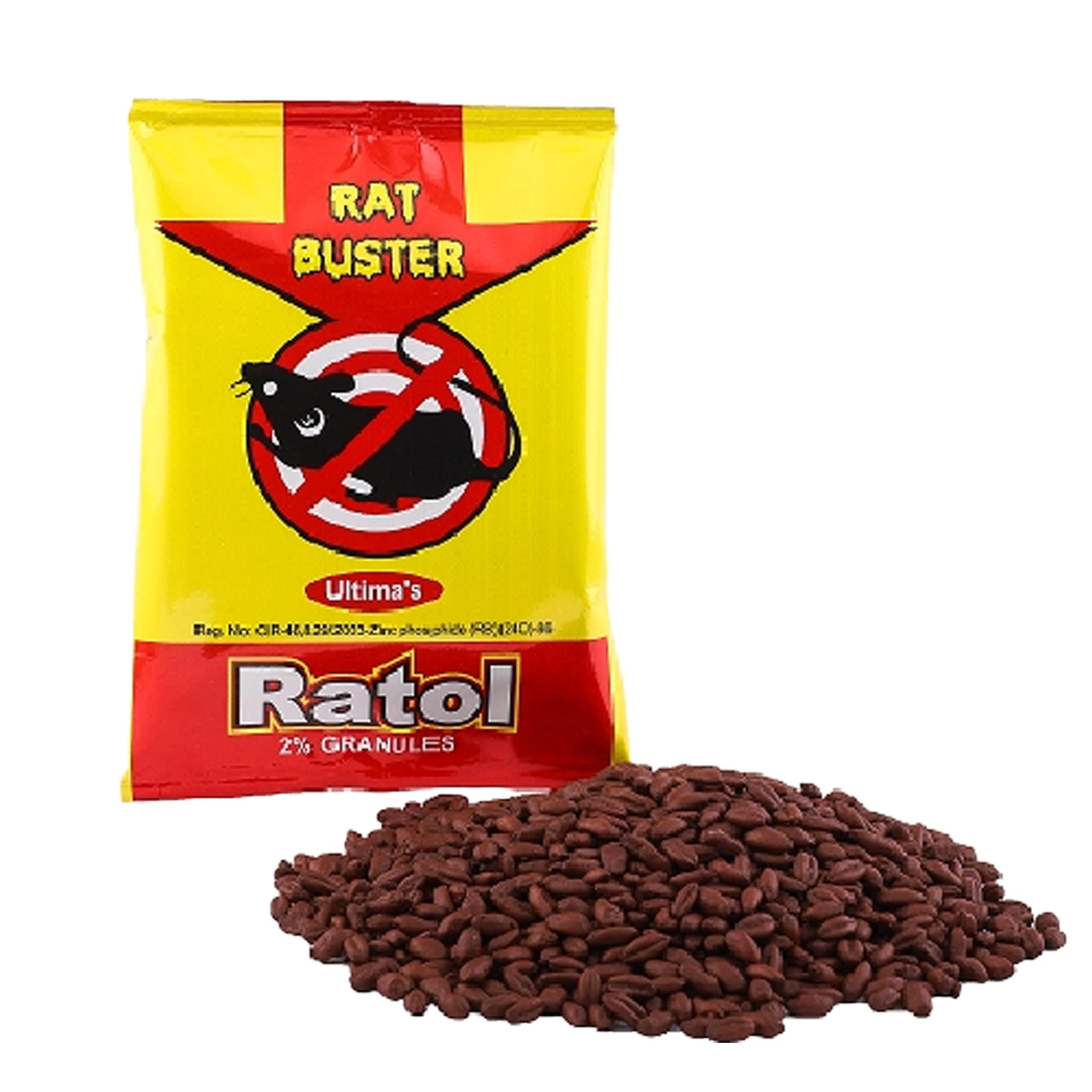 Ultima\'s Ultima\'s Ratol - Rat Buster | Recommended for Mouse Control of Rodents/Mice/Rats | Pre-Baited | Easy to use | A++ Grade, 50g (pack of 5)
