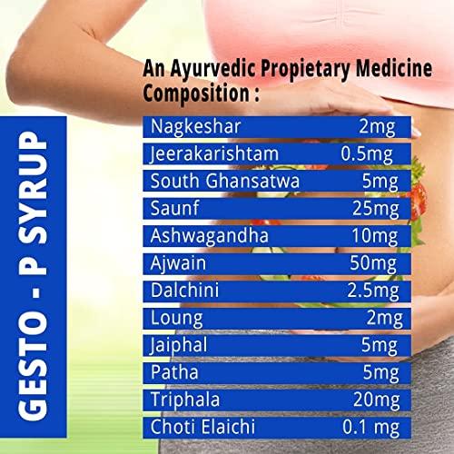 Gesto-P Gesto-P PanAsia Herbal Gesto-P Syrup 450 ml Pack with Ajwain, Triphala & Ashwagansha