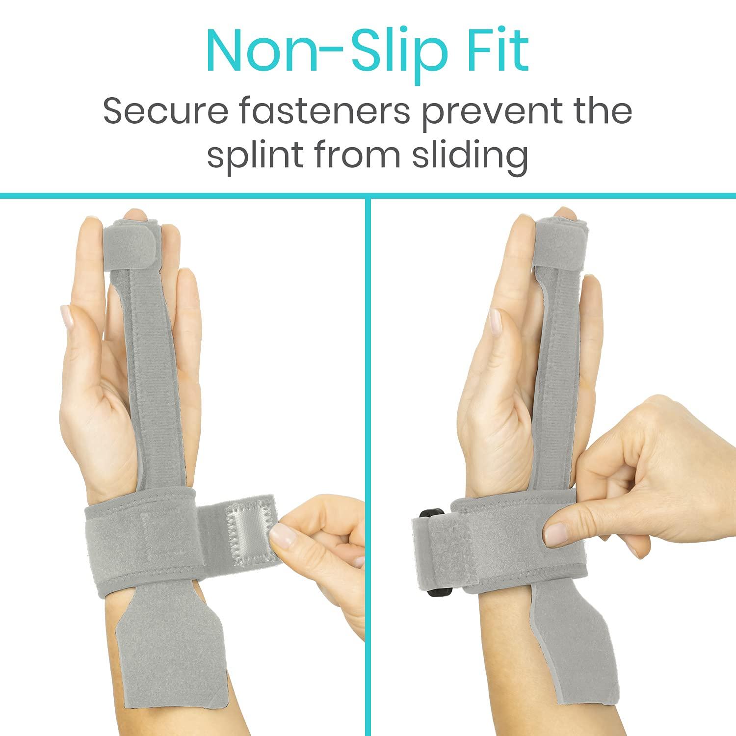 VIVE Vive Trigger Finger Splint - Full Hand and Wrist Brace Support - Adjustable Locking Straightener - Straightening Immobilizer Treatment For Sprains, Pain Relief, Mallet Injury, Arthritis, Tendonitis