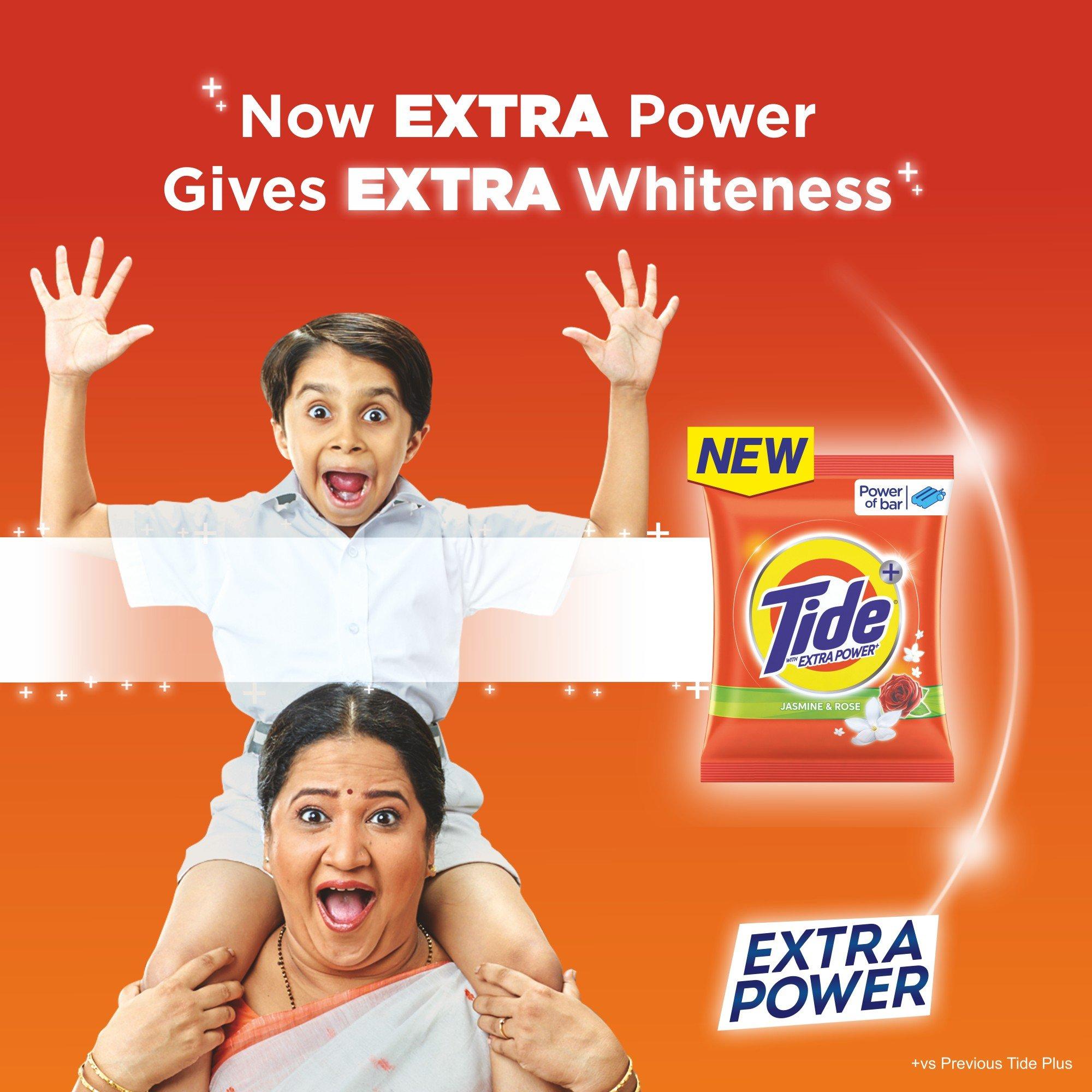 Tide Tide Plus Extra Power Detergent Washing Powder - 4 Kg (Jasmine And Rose), Pack of 1