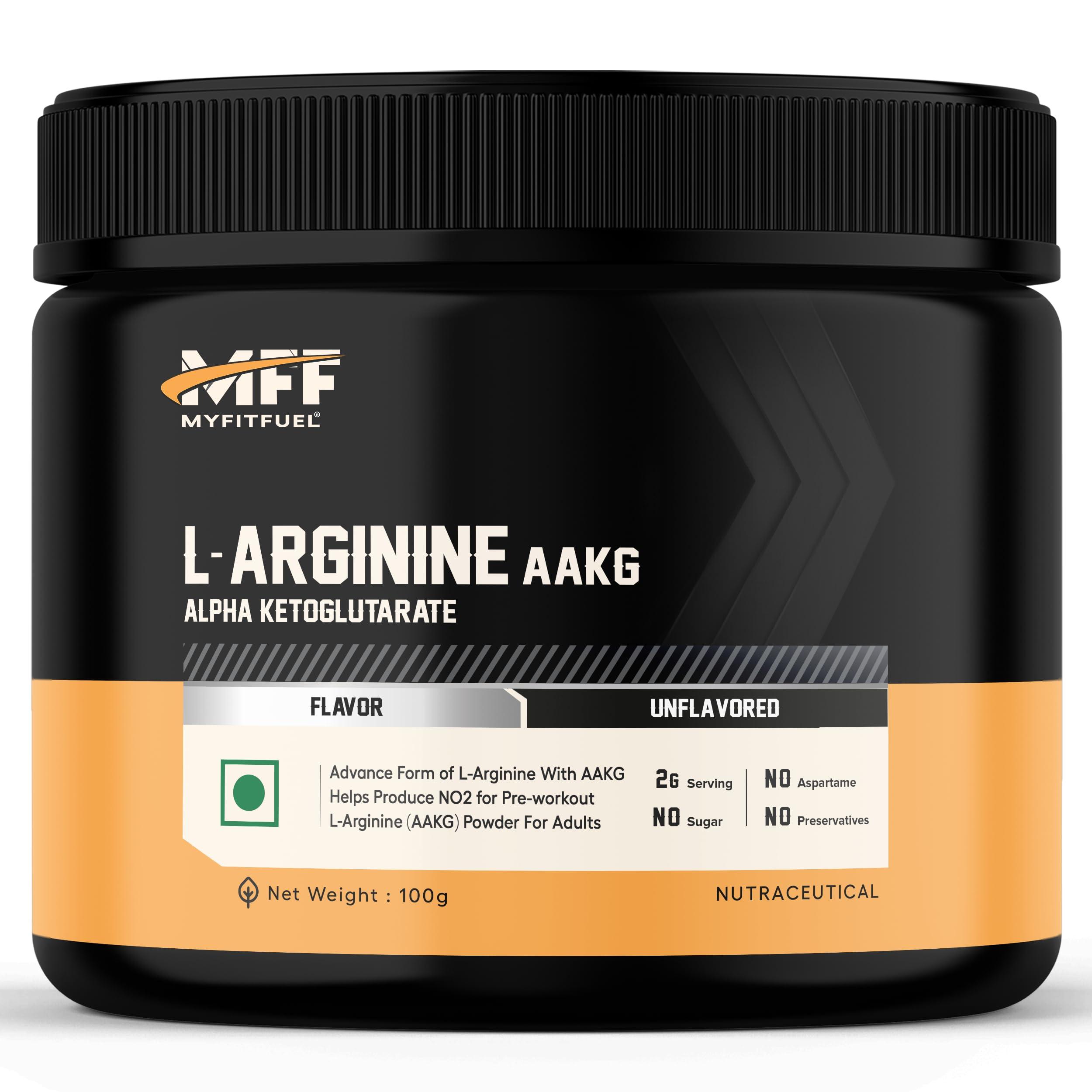 MyFitFuel MyFitFuel L Arginine Alpha-Ketoglutarate (AAKG) Pre Workout Powder | 100gm (Unflavoured)