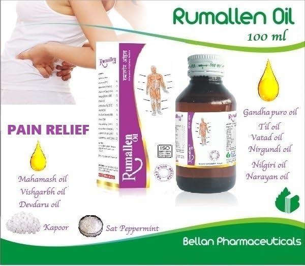 BELLAN PHARMACEUTICALS BELLAN PHARMACEUTICALS RUMALLEN OIL-100 ml (Pack of 2)- An Ayurvedic oil