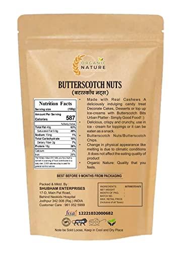 ORGANIC NATURE Organic Nature Butterscotch Chips Butterscotch Chips for Cake Decoration, Butterscotch Candy Bits, Crunchies for Cake Decoration, Ice Cream, Shakes (Pack of 500 Gram)