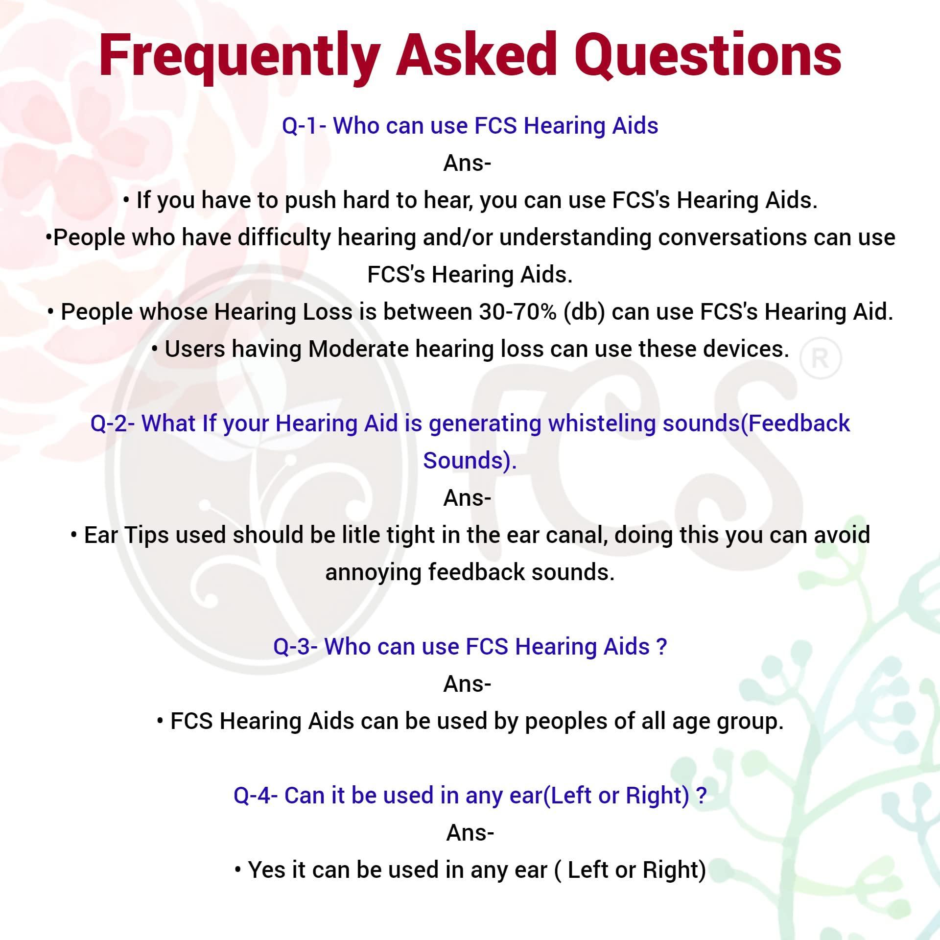 FCS FCS V-17 Personal Sound Amplifier for Elderly Deaf People Analogue BTE Hearing Aid For Mild Hearing Loss.