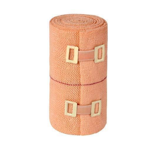 PM Products Elastic Cotton Crepe Bandage Wrap 4meter Stretched Pack of 2 - Durable Compression Bandage Crepe Bandage, Specially Made for Orthopedic and Sports Injury. (8cm x 4meter - Pack of 2)