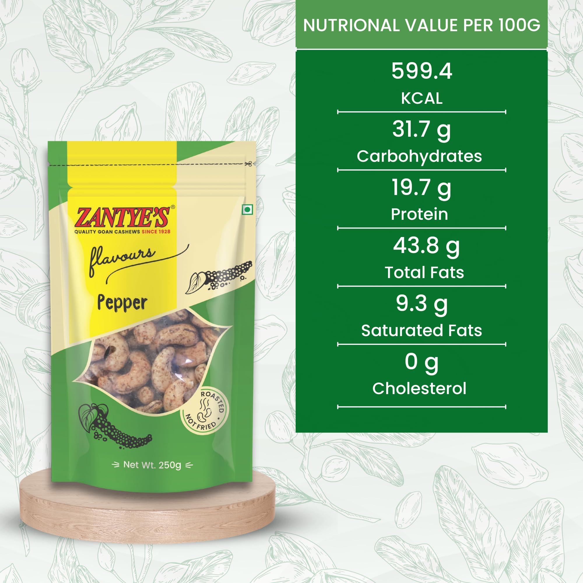 Zantye Zantye Pepper Cashew 250 Grams
