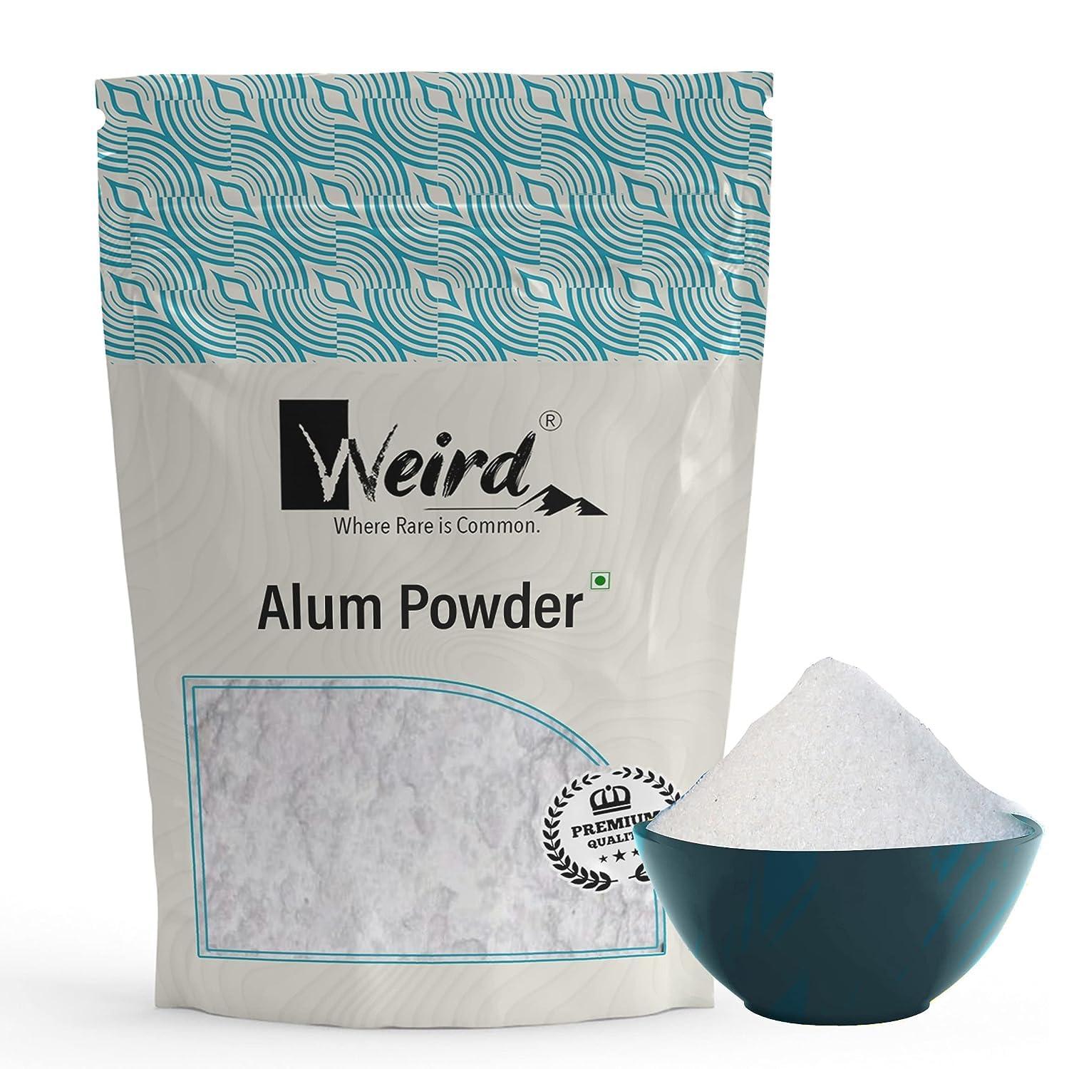 WEIRD Weird Alum Stone Powder 400 GM | Fitkari | Phitkari | Canker Sores | Skin Tightening | Flower | Crystals | Aftershave Use | Water Purification | Facial Hair Removal