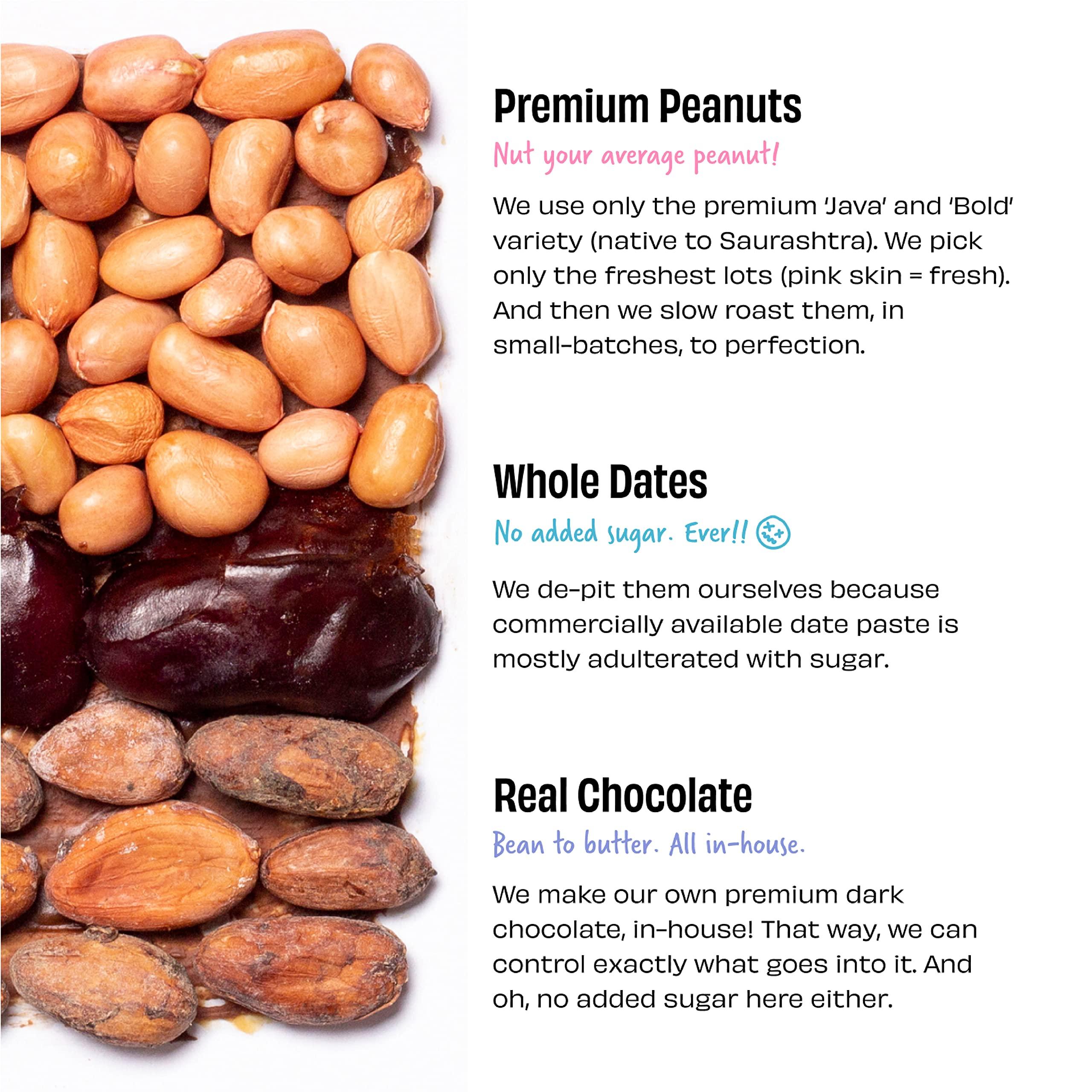 The Whole Truth The Whole Truth - Crunchy Combo - Peanut Butter with Dates + Dark Chocolate Peanut Butter - (Pack of 2) - 650 g