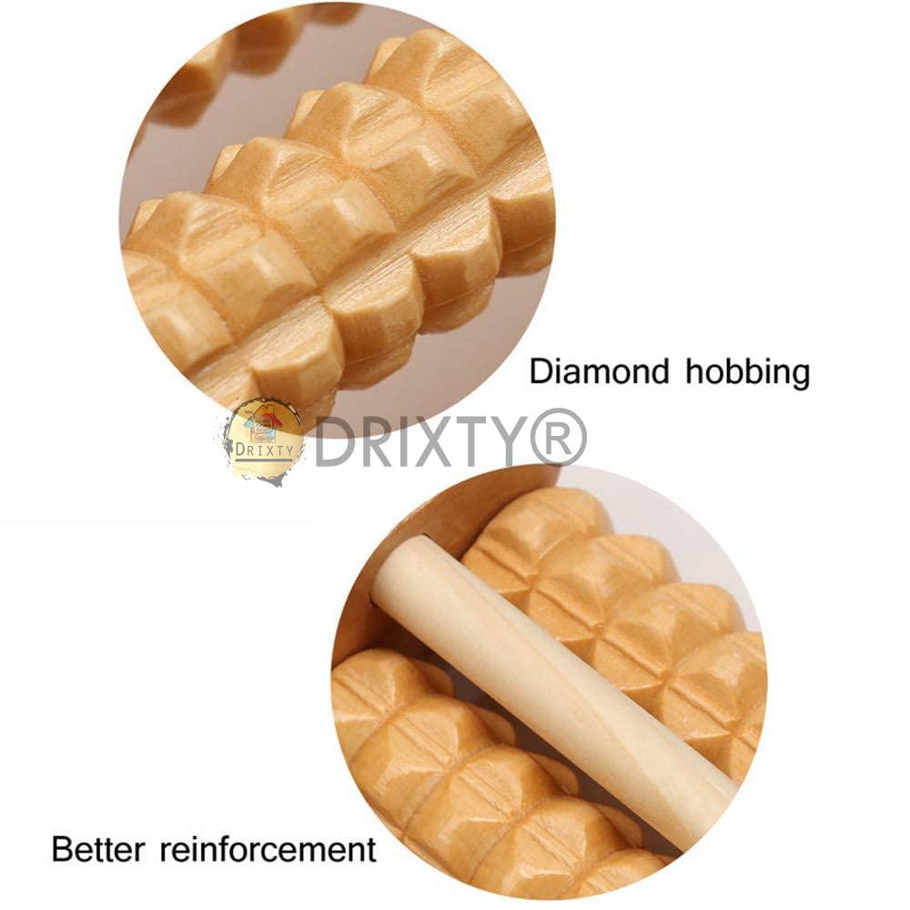 DRIXTY DRIXTY Dual Foot Massager Roller, Wooden Foot Massager for Plantar Fasciitis Pain Relief Heal Spur Deep Tissue Acupressure Foot & Heel Massager