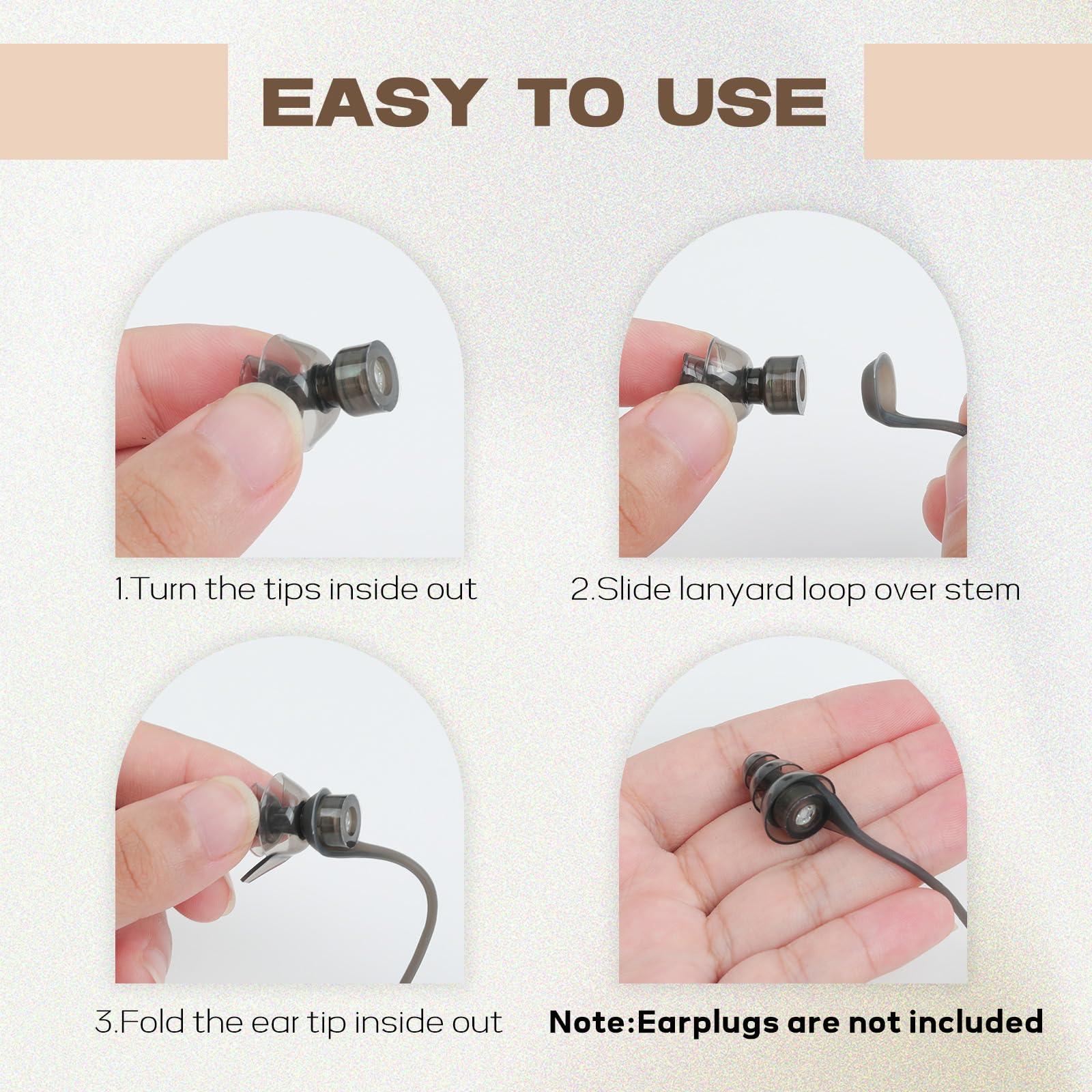 Hearprotek [2 Pairs] Hearprotek Earplugs Connector Cord