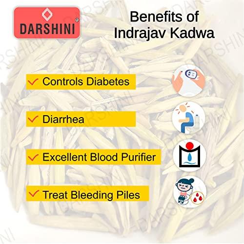 DARSHINI Darshini Indrajau Kadwa/Indrajao/Indrajav/Holarrhena Pubescens/Kutaja Seeds Powder, Pack of 2, 200gx2=400g