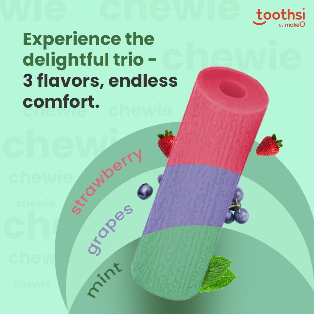 Toothsi Toothsi Chewie Aligner | Mint Flavored Aligner Tray Seaters | 2cm | Chewie for Aligners | Styrene Copolymer Material - Soft Plastic | Soft & Reusable Aligner Chewies | Safe, Hygienic & Easy to Use