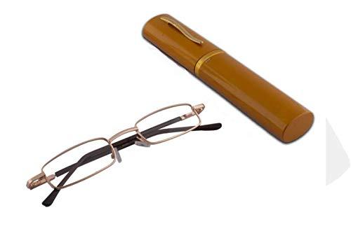 Visions India VisionsIndia Unisex Rectangle Full Frame Power Reading Glasses (+1.25, Gold, Siz-PC)