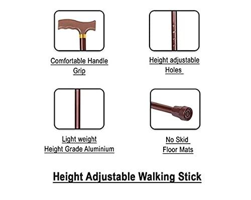 MUBBA MUBBA Height Adjustable Walking Sticks Light Weight Walking Canes Stick Designed Golden