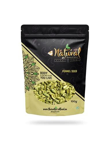 Natural Raisins & Spices Organic Fennel Seeds/Sombu Whole - 250gm | Fresh Saunf Seeds|Organic Indian Whole Spices Sombu by The Natural Food
