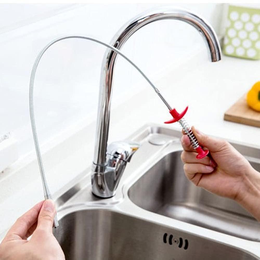 ALINNA ALINNA Flexible Grabber Claw Pick Up Reacher Tool With 4 Claws Bendable Hose Pickup Reaching Assist Tool for Litter Pick, Home Sink, Drains, Toilet(24 Inches) Silver