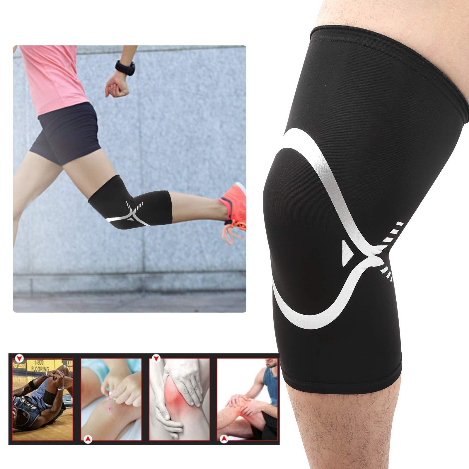 Jingyig AntiSlip Knee Wrap, Knee Support Brace, for Hiking Excercise Running Fitness(L)