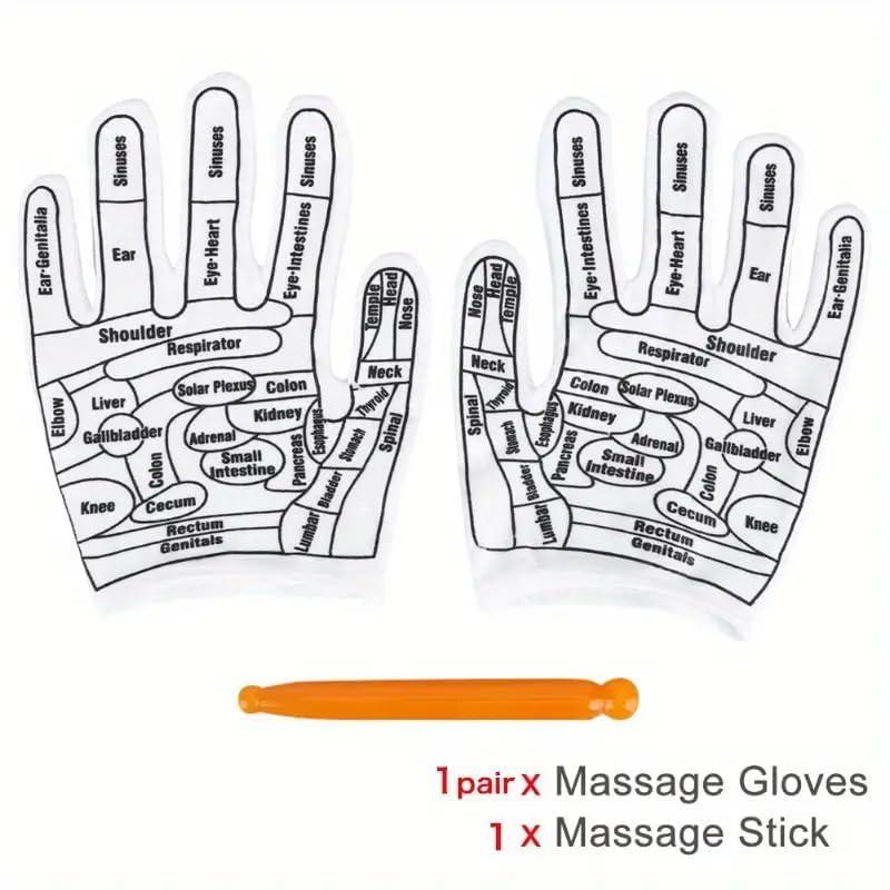 SUNBEET SUNBEET Acupressure Hand Socks With Stick Massage Gloves Hand Pointed Reflexology Gloves Hand Spa Massage for Palm Finger Massager Football Glove Accessories Tools Plastic Massage Socks