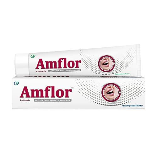 AMFLOR Amflor Toothpaste for Braces | Prevents Cavities & White Spot Lesions | Organic Amine Fluoride for Enamel Remineralization| Mint Flavour Orthodontic Toothpaste | Pack of 4 (70 g per pack)