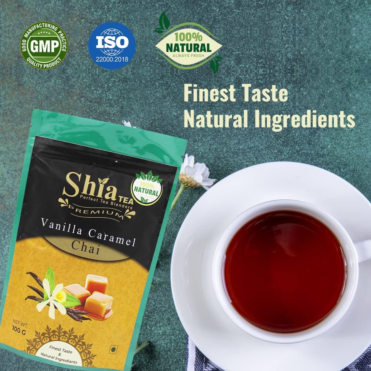 Shia Tea Shia Vanilla Caramel Chai | Natural Vanilla Flavour | Caramel Tea |100 grams
