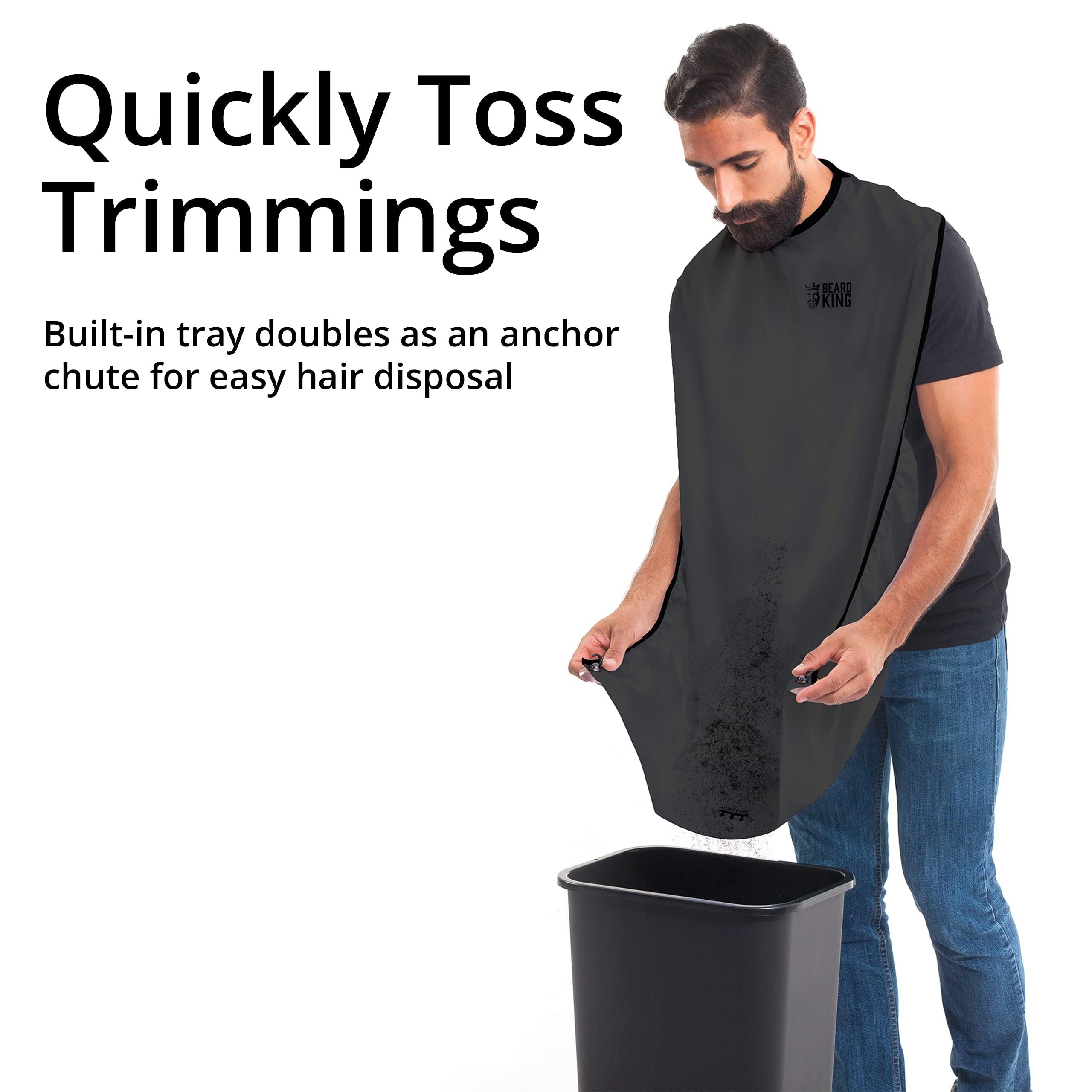 BEARD KING BEARD KING Hair Clippings and Beard Catcher Bib (Black)