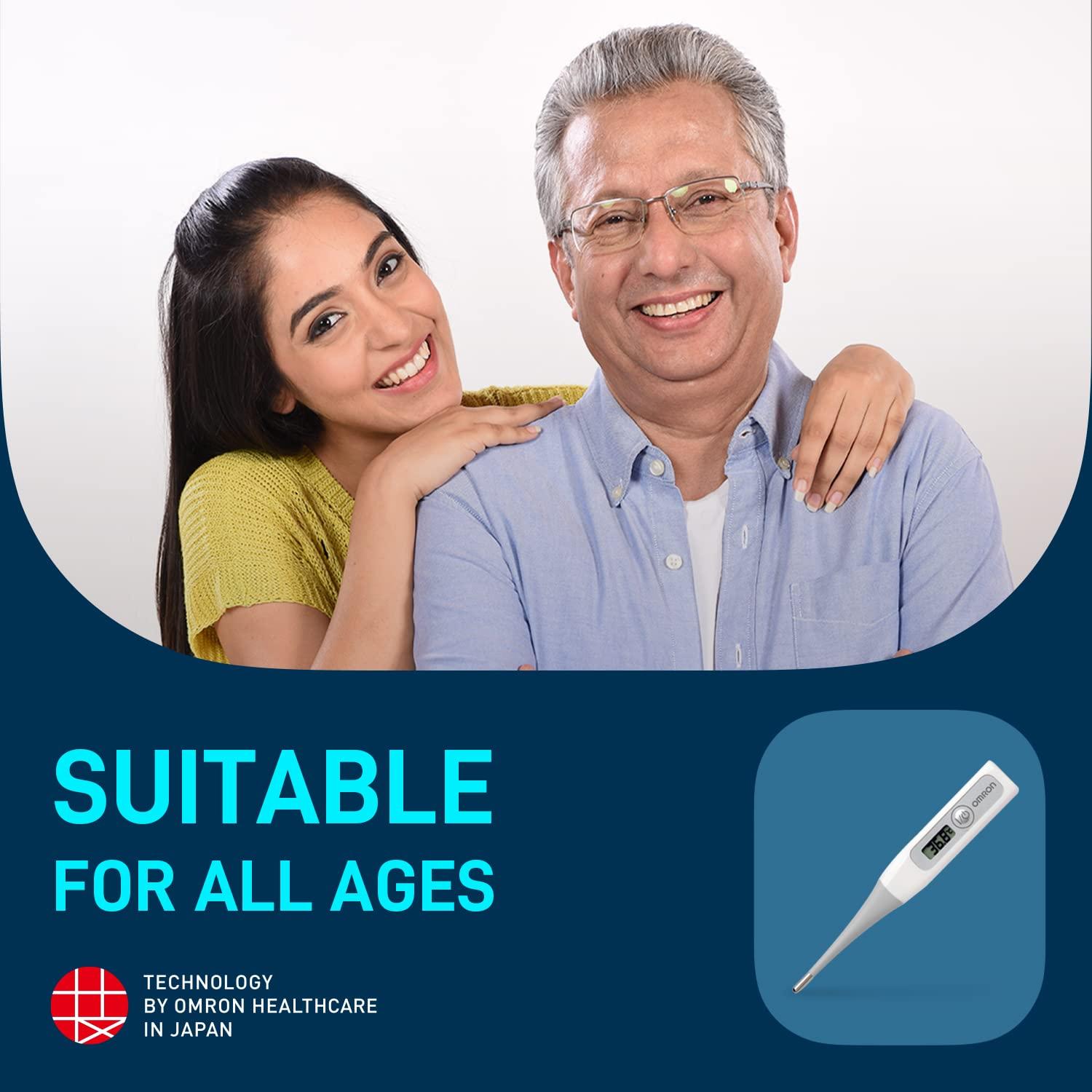 Omron Omron MC 343 Flexible Tip Digital Thermometer With Quick Measurement of Oral, Underarm Temperature in Celsius & Fahrenheit, Water Resistant for Easy Cleaning