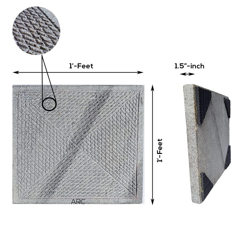 OvenAid OvenAid Portable Handmade Bathroom Cloth Washing Stone/Scrubbing stone/Foot Cleaner stone/Indoor and Outdoor Use- Size 12\"x12\" inch.