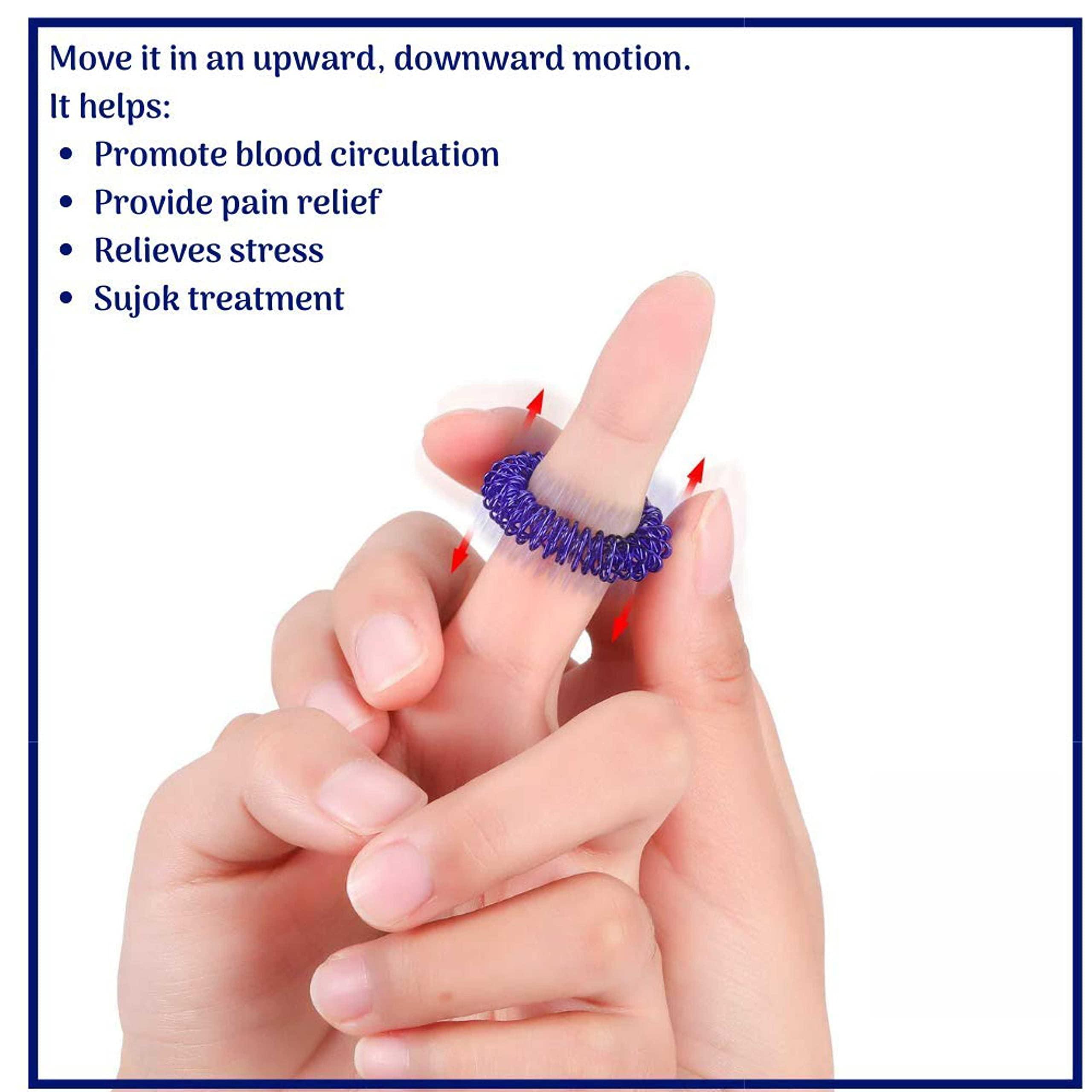 NETCLUB NETCLUB Acupressure kit fitness Tools Combo Kit With Silver Jimmy 5 Pc Massage Rings acupuncture Tool Kit blood circulation pain & stress relief slimming tummy shaper body massager