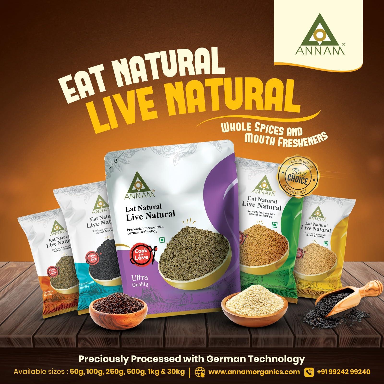 ANNAM ANNAM Natural Premium Carom Seeds | Ajwain |omam | Whole Ajwain Seeds | Ajmo - 400gm