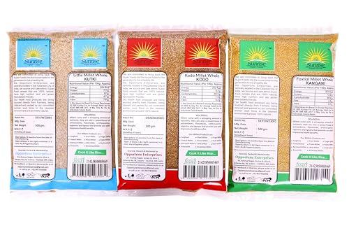 Sunrise Super Foods Sunrise Super Foods Foxtail (Kaon/Kang/Kangani/Kakum/Navani/korralu/Korra/Thinai) | Millets Wholegrains | Gluten Free Millet | Healthy Grains |