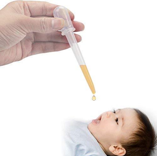 Manan Shopee Manan Shopee Baby Tongue Cleaning Hygienic & Flexible New Born Baby Soft Silicon Tounge Cleaner Finger Toothbrush With Baby Medicine Dropper and Dispenser (Color May Vary)