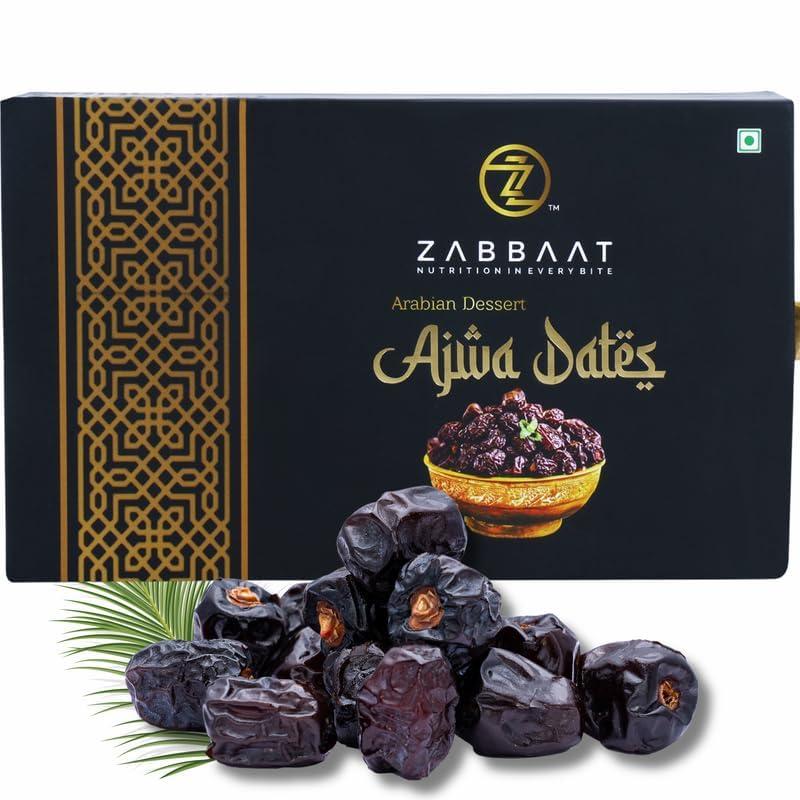 ZABBAAT ZABBAAT Ajwa Dates 400Gm|Dates In Fresh (Khajur/Khajoor)|Dry Dates|Black Dates|Ajwa Dates Original Arabian Dates|Dates Dry Fruits|Ajwa Khajoor Dry Dates|Khajoor Dates Pack Of 1 (400 Gm Pack)