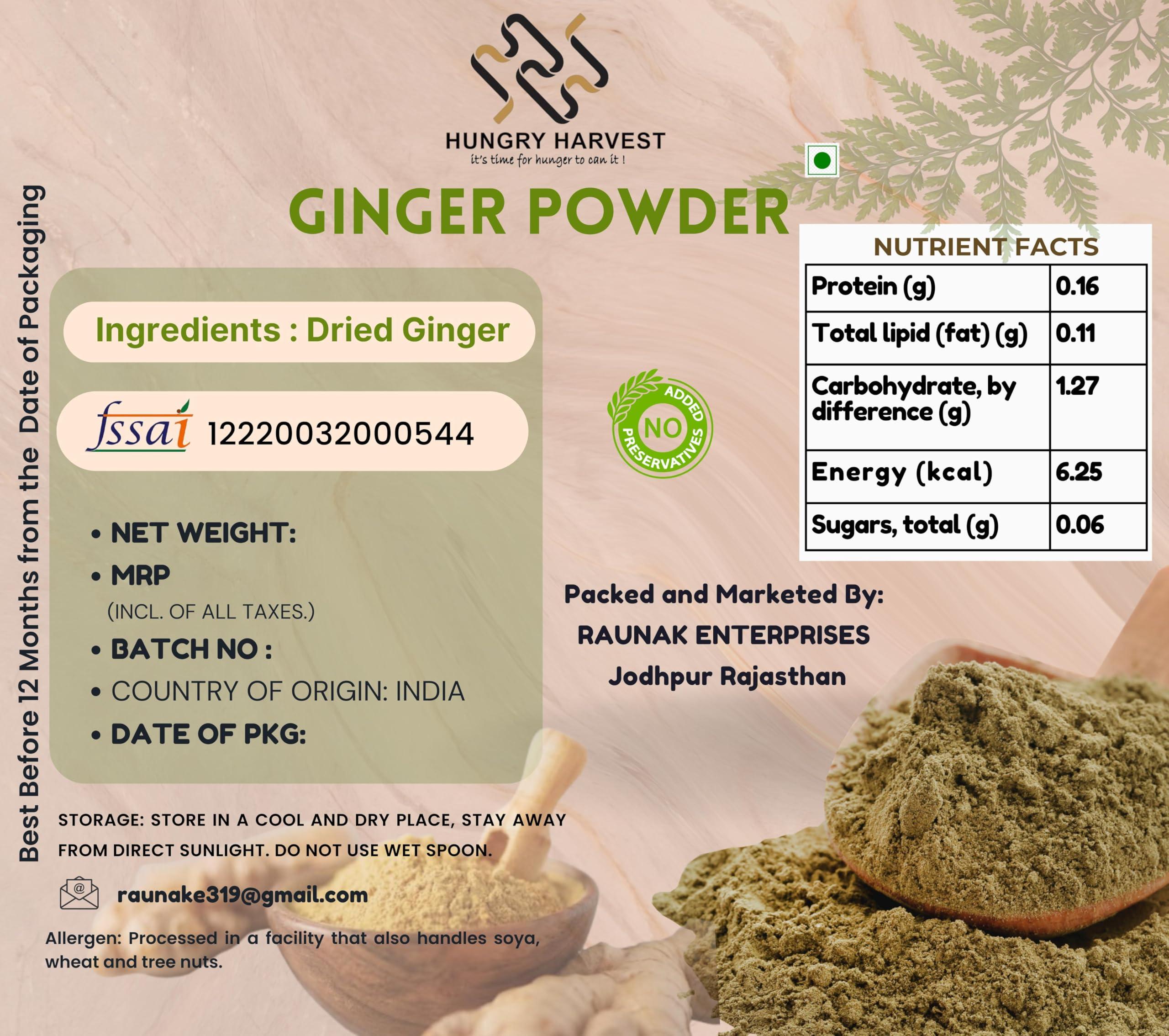 Hungry Harvest Hungry Harvest Dry Ginger Powder-Sonti Powder - Soonth - Sonth Powder - Saunth Powder 200 Gram