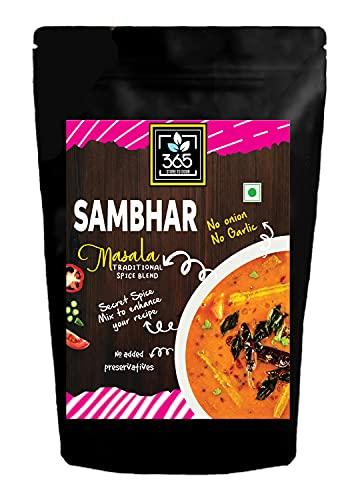365 STORE TO DOOR 365 STORE TO DOOR Indian Spice - Jain Sambhar Masala, 250 gm | Homemade Powdered | for Healthy Cooking | Ready to use | All Seasonings Spices | Pure & Hygiene | Spice Mix – Pack of 1