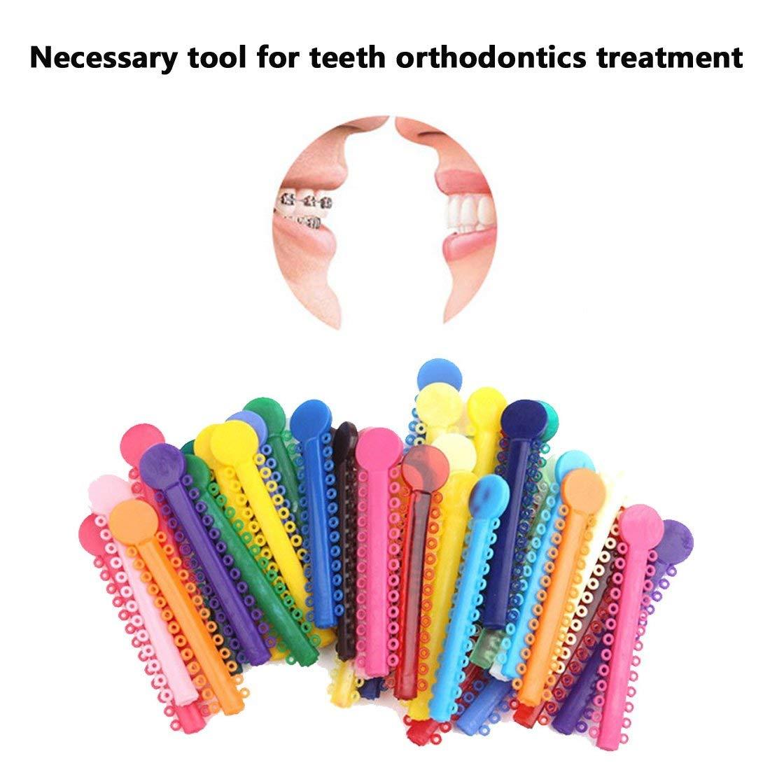 SS WHITE SS WHITE - Dental Orthodontic Ligature Ties Orthodontic Elastomeric O-rings Braces Rubber Bands Gray Pack of 36 Stuck