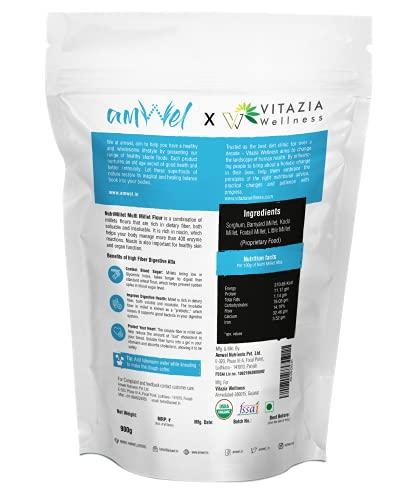 Amwel Amwel Gluten Free Nutri Millet Atta | Multi Millet Flour | Formulated by Dt Shweta Nagar | Vitazia Wellness